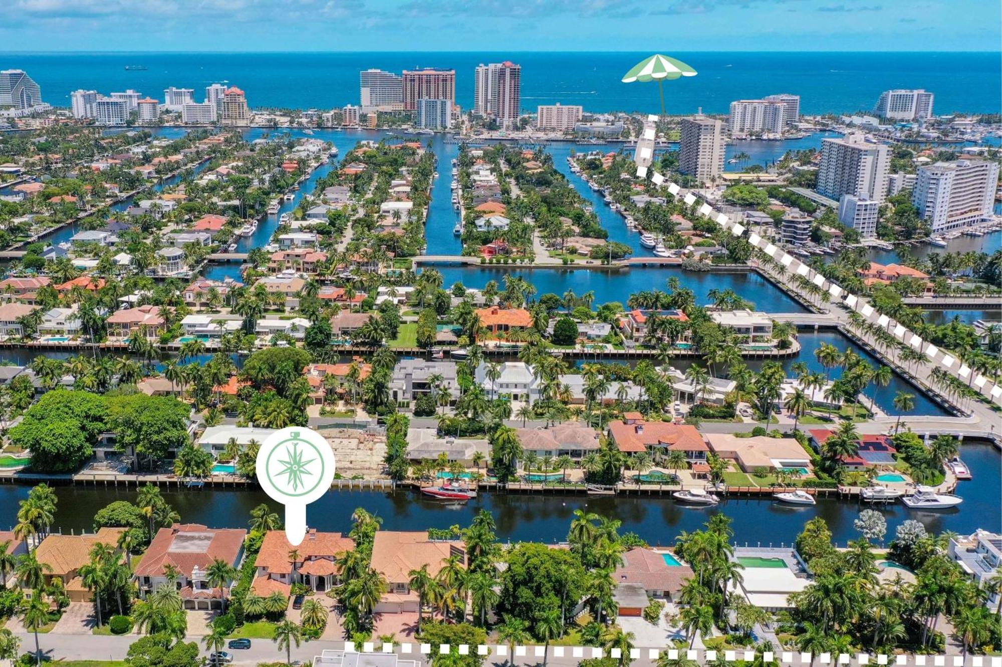 Mediterranean Villa Venice Of America Riverside View Access Fiesta Key Vlllas Fort Lauderdale Esterno foto